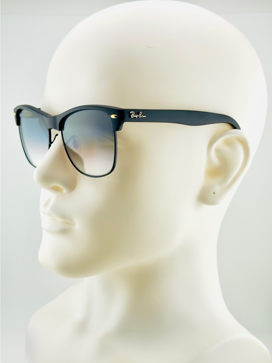 Ray-Ban ClubMaster Oversized Sunglasses RB4175 Matte Black Frame Light Gray Lens main image 8
